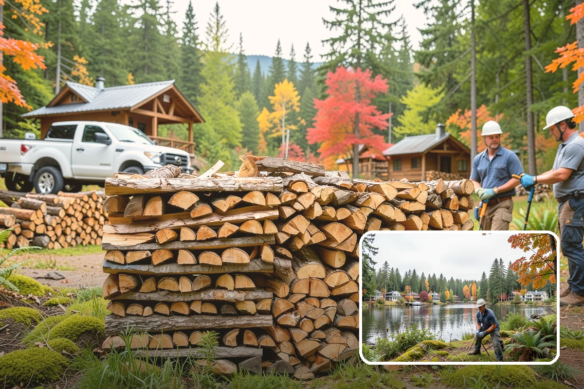 Outdoor Fireplace Wood in La Conner, Skagit County, WA - Seasoned for a clean, steady flame