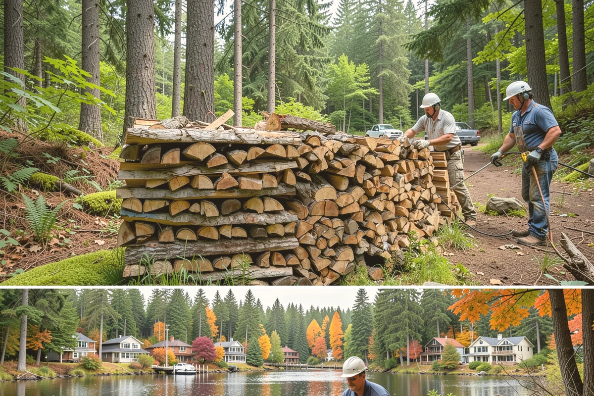 Outdoor Fireplace Wood in La Conner, Skagit County, WA - Outdoor fireplaces get heavy use in spring and fall shoulder seasons, so stock up ahead of those months.