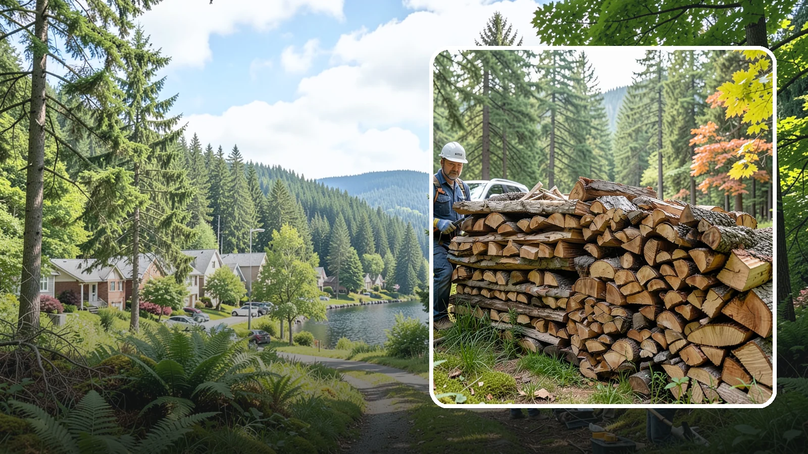 Outdoor Fireplace Wood in Lake Forest Park, King County, WA - Seasoned firewood delivery for outdoor fireplaces, patios, and covered living spaces.