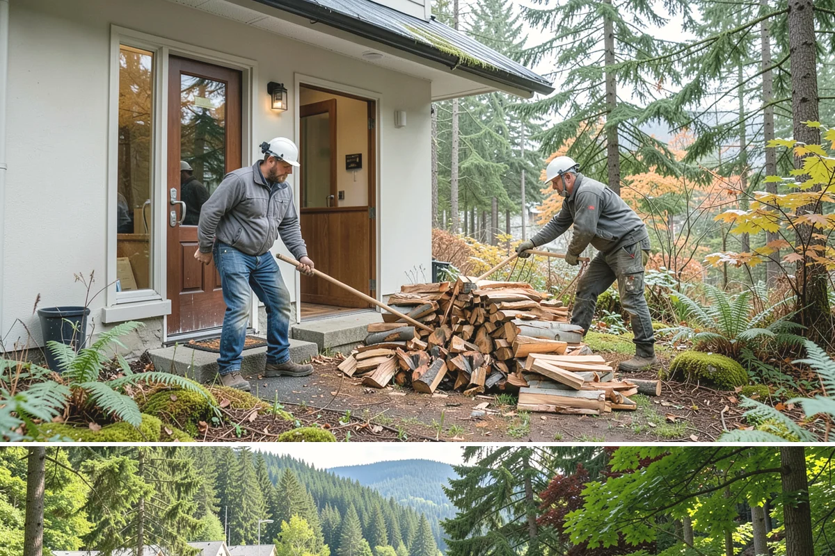 Outdoor Fireplace Wood in Lake Forest Park, King County, WA - Outdoor fireplaces get heavy use in spring and fall shoulder seasons, so stock up ahead of those months.