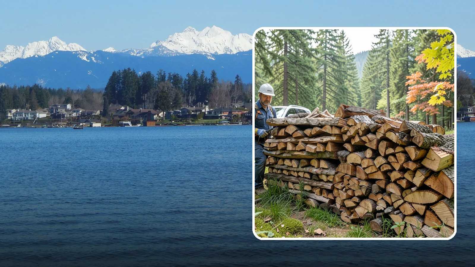 Outdoor Fireplace Wood in Lake Stevens, Snohomish County, WA - Seasoned firewood delivery for outdoor fireplaces, patios, and covered living spaces.