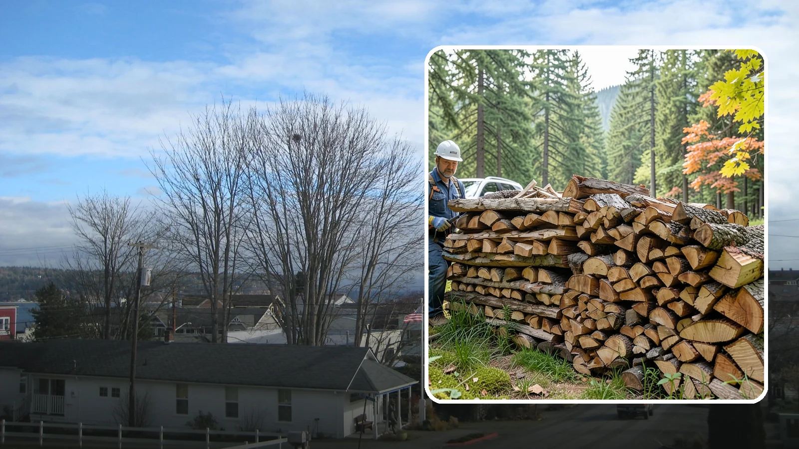Outdoor Fireplace Wood in Langley, WA - Seasoned firewood delivery for outdoor fireplaces, patios, and covered living spaces.