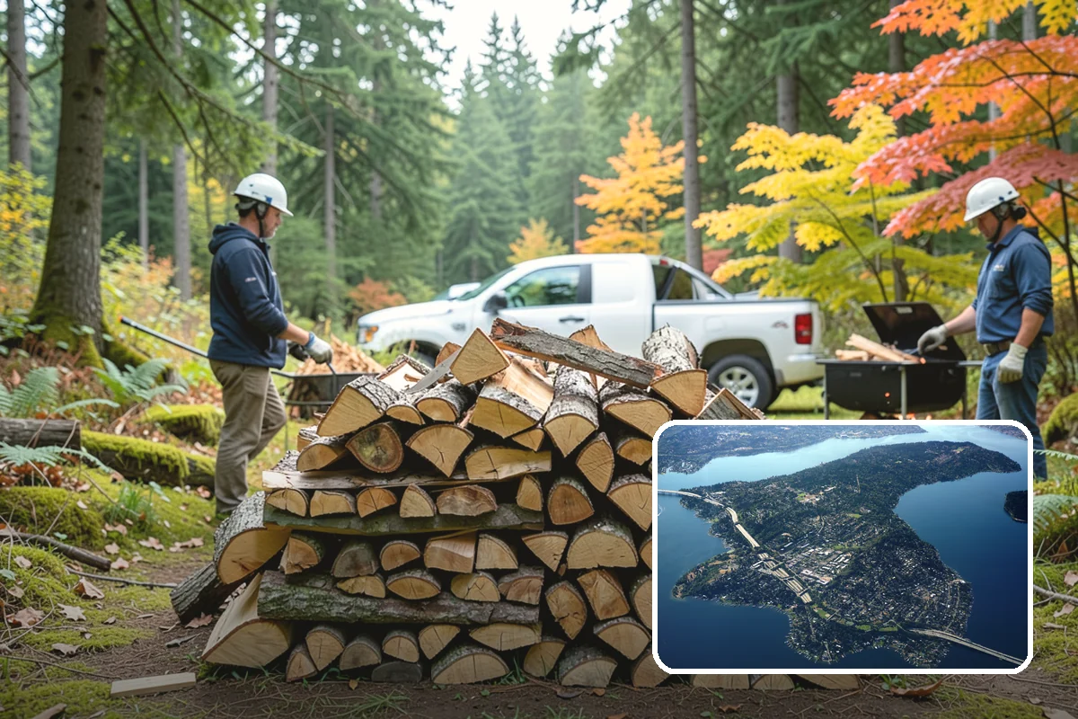 Outdoor Fireplace Wood in Mercer Island, King County, WA - Seasoned for a clean, steady flame