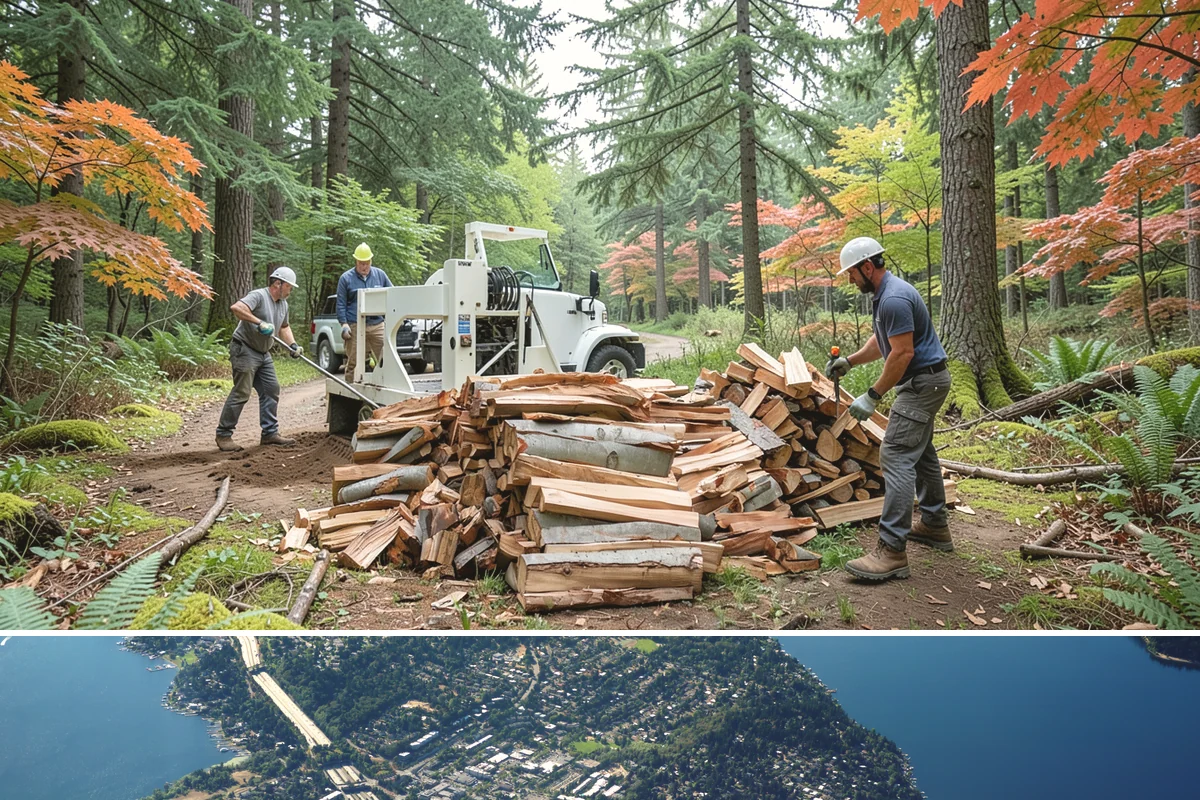 Outdoor Fireplace Wood in Mercer Island, King County, WA - Outdoor fireplaces get heavy use in spring and fall shoulder seasons, so stock up ahead of those months.