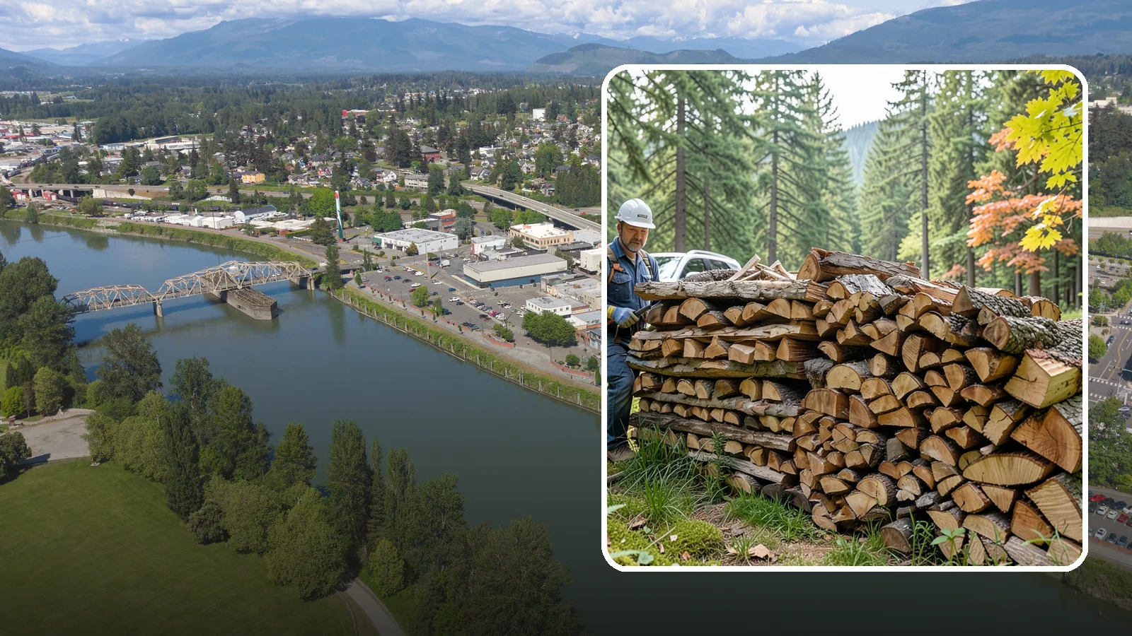 Outdoor Fireplace Wood in Mount Vernon, WA - Seasoned firewood delivery for outdoor fireplaces, patios, and covered living spaces.