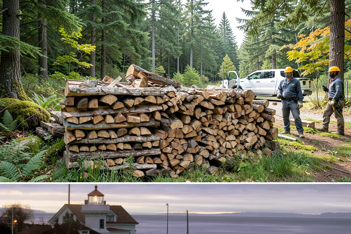 Outdoor Fireplace Wood in Mukilteo, Snohomish County, WA - Outdoor fireplaces get heavy use in spring and fall shoulder seasons, so stock up ahead of those months.