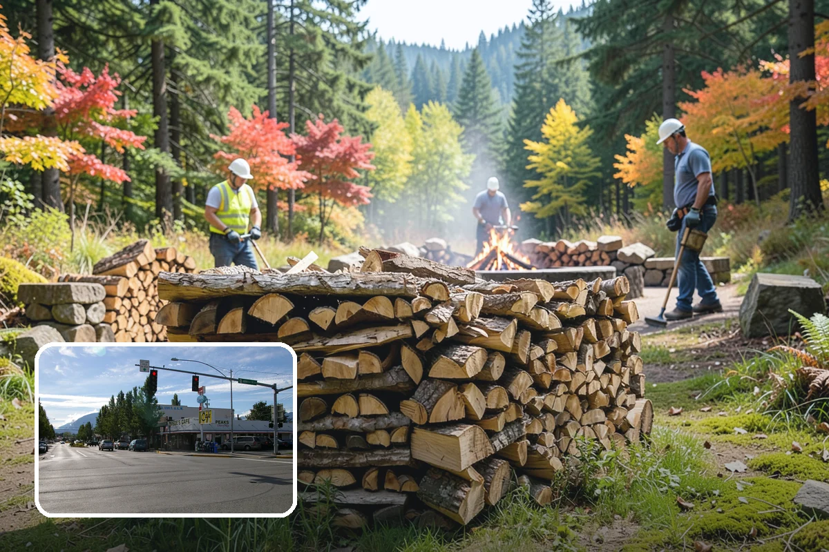 Outdoor Fireplace Wood in North Bend, King County, WA - Seasoned for a clean, steady flame