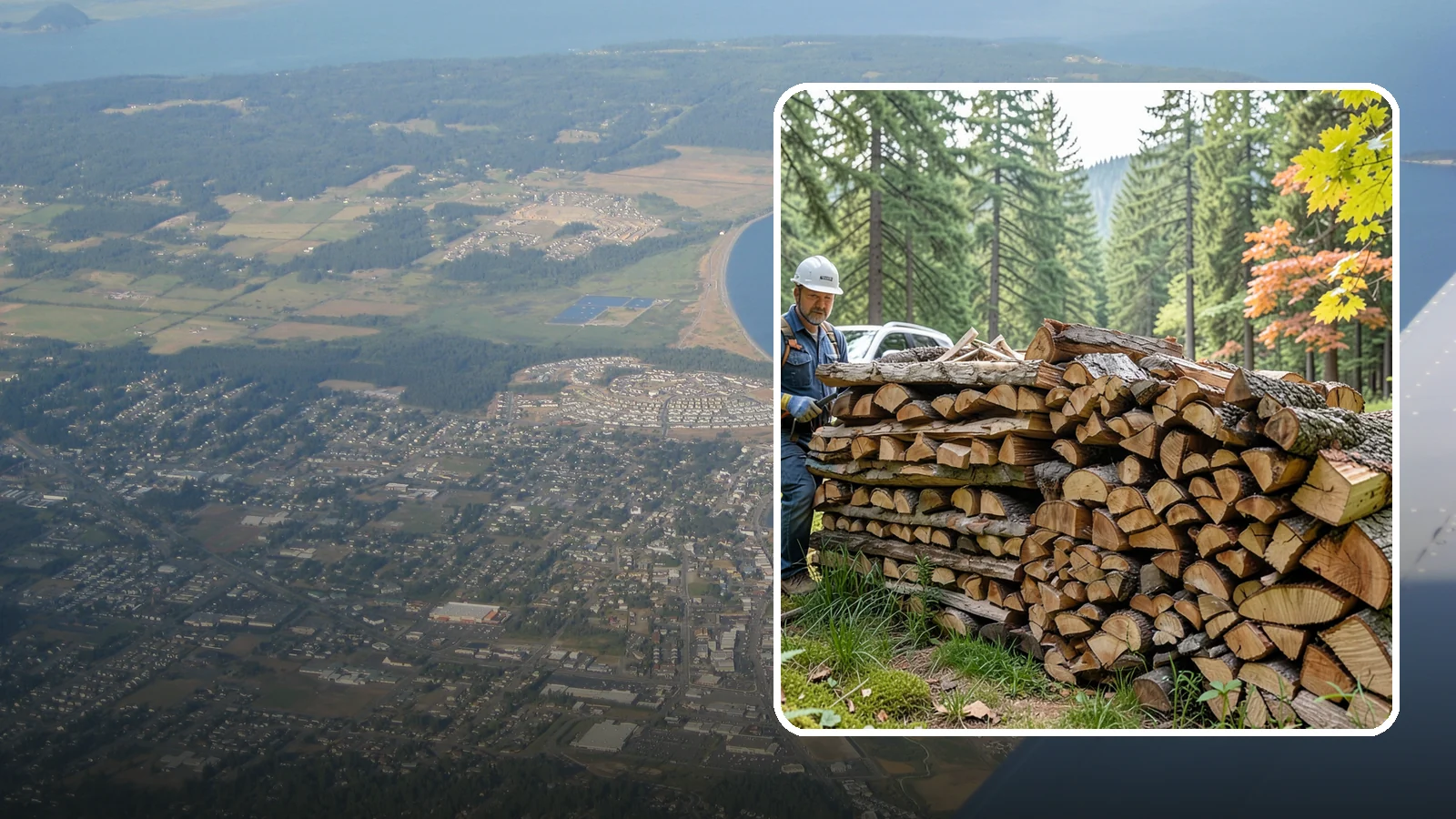 Outdoor Fireplace Wood in Oak Harbor, Island County, WA - Seasoned firewood delivery for outdoor fireplaces, patios, and covered living spaces.