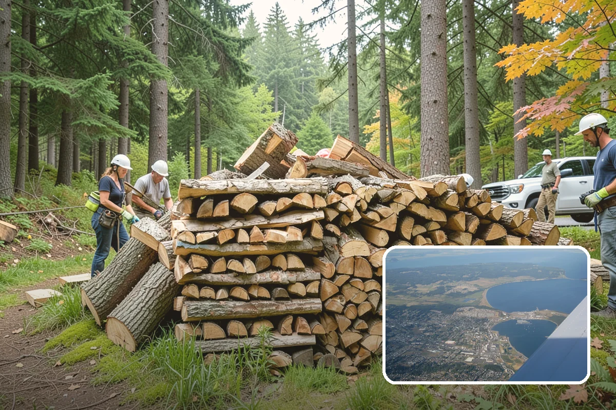 Outdoor Fireplace Wood in Oak Harbor, Island County, WA - Seasoned for a clean, steady flame