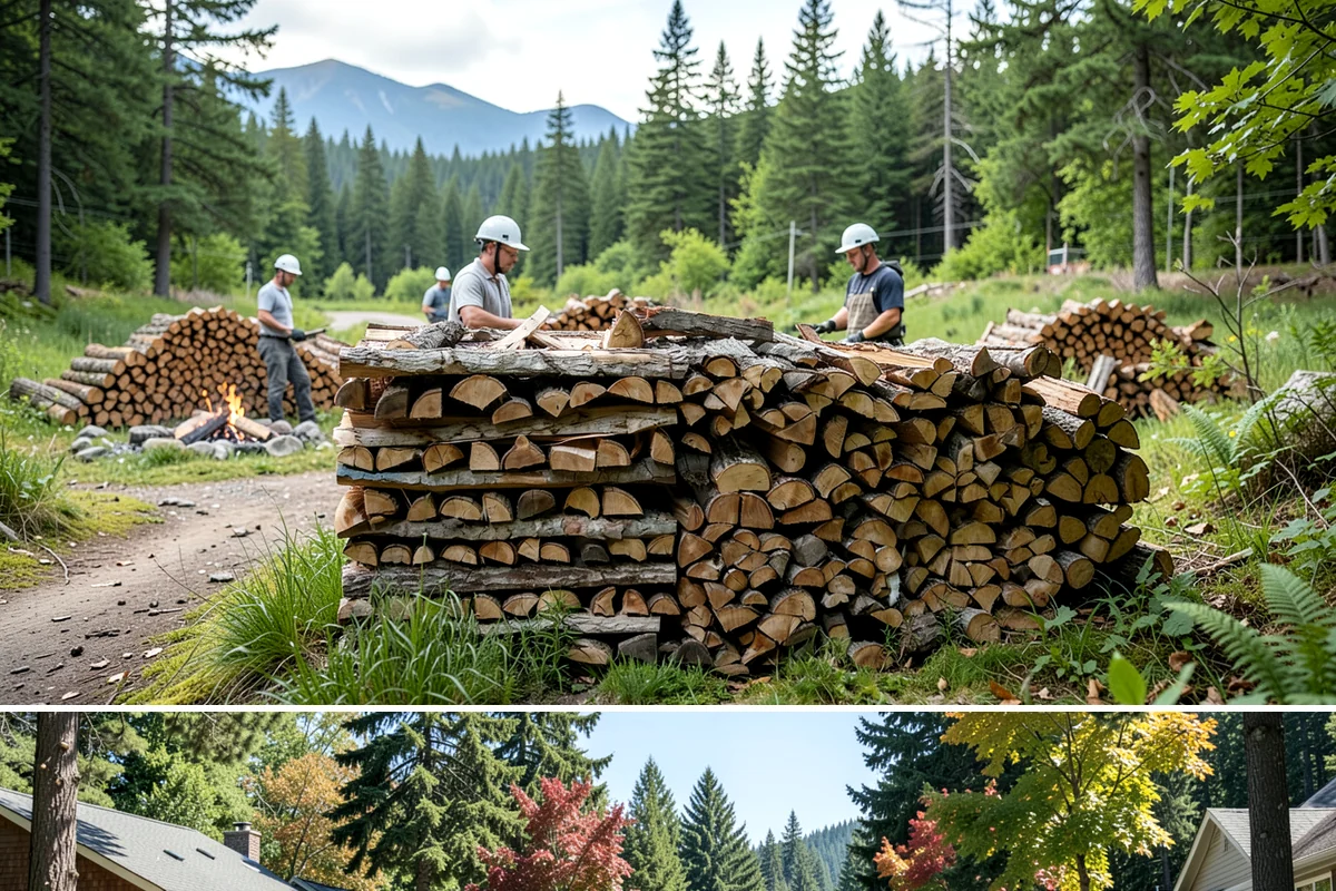 Outdoor Fireplace Wood in Orting, Pierce County, WA - Outdoor fireplaces get heavy use in spring and fall shoulder seasons, so stock up ahead of those months.