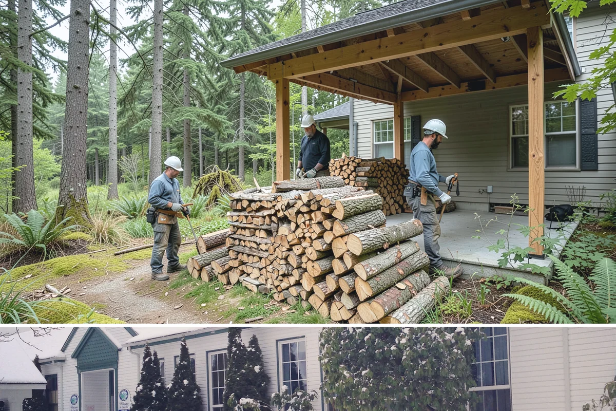 Outdoor Fireplace Wood in Pacific, King County, WA - Outdoor fireplaces get heavy use in spring and fall shoulder seasons, so stock up ahead of those months.