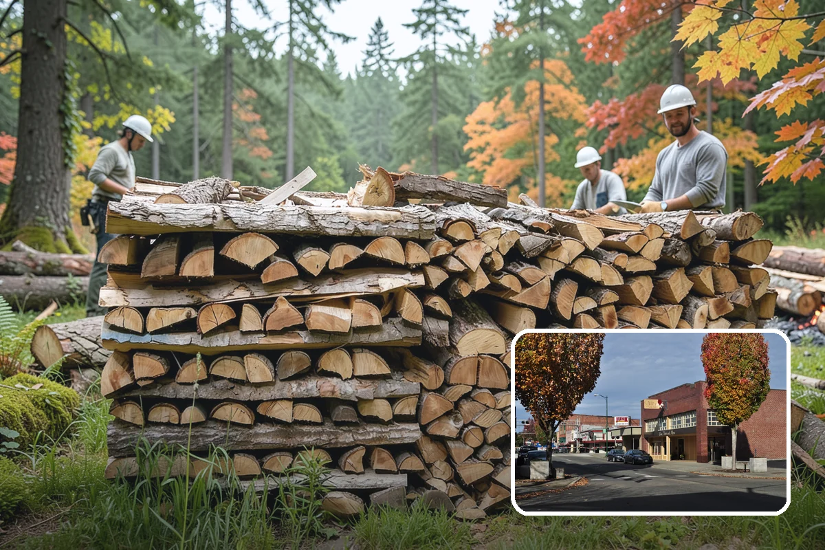 Outdoor Fireplace Wood in Puyallup, Pierce County, WA - Seasoned for a clean, steady flame