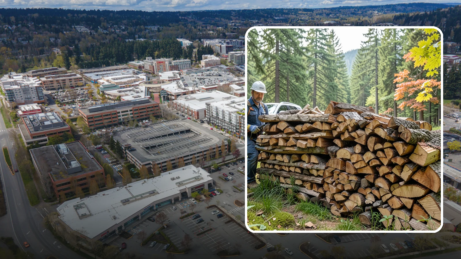 Outdoor Fireplace Wood in Redmond, King County, WA - Seasoned firewood delivery for outdoor fireplaces, patios, and covered living spaces.