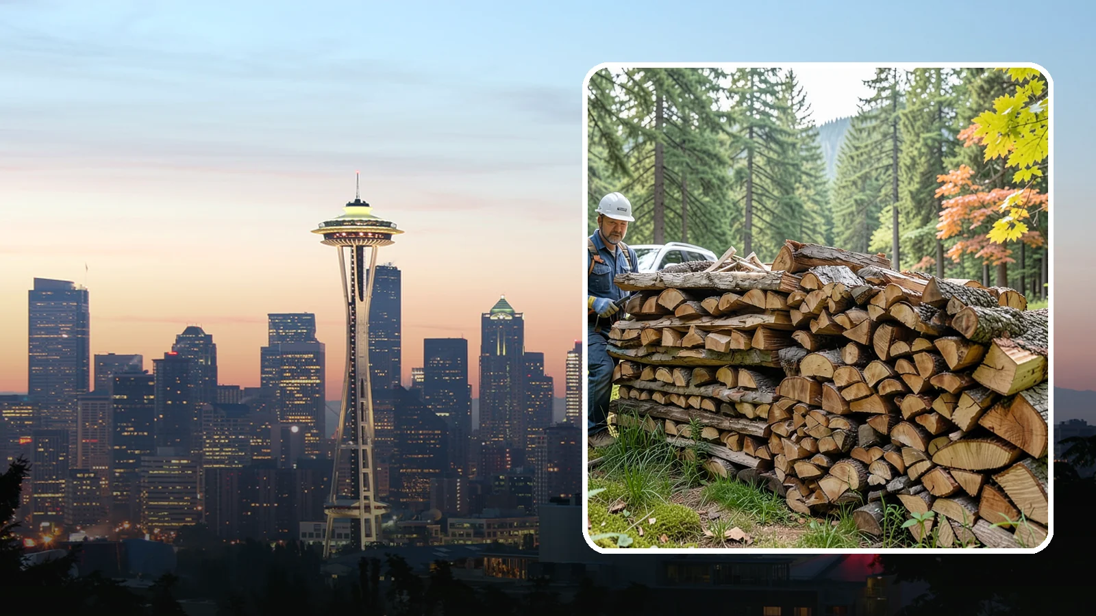 Outdoor Fireplace Wood in Seattle, King County, WA - Seasoned firewood delivery for outdoor fireplaces, patios, and covered living spaces.