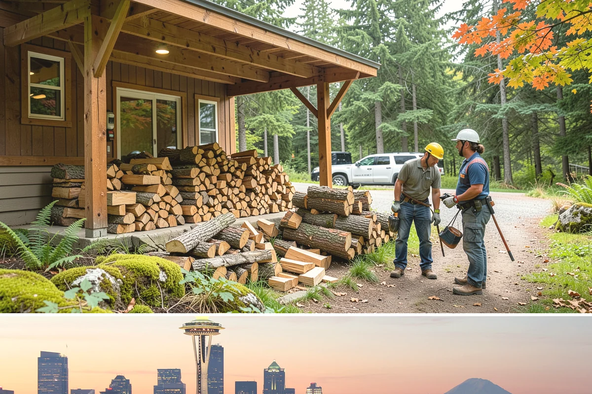 Outdoor Fireplace Wood in Seattle, King County, WA - Outdoor fireplaces get heavy use in spring and fall shoulder seasons, so stock up ahead of those months.