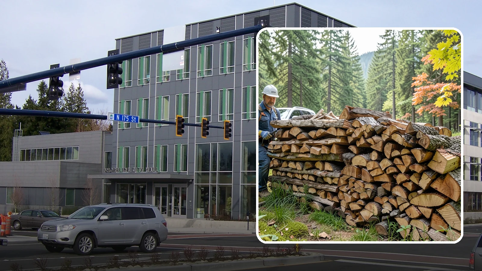 Outdoor Fireplace Wood in Shoreline, King County, WA - Seasoned firewood delivery for outdoor fireplaces, patios, and covered living spaces.