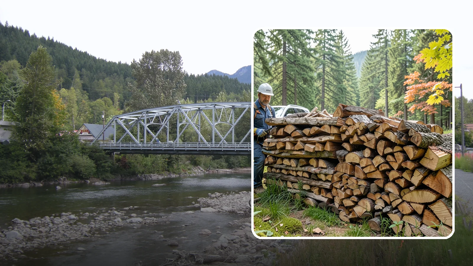 Outdoor Fireplace Wood in Skykomish, King County, WA - Seasoned firewood delivery for outdoor fireplaces, patios, and covered living spaces.