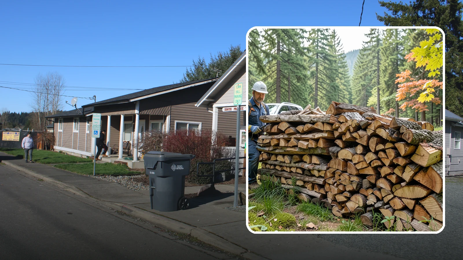 Outdoor Fireplace Wood in South Prairie, Pierce County, WA - Seasoned firewood delivery for outdoor fireplaces, patios, and covered living spaces.
