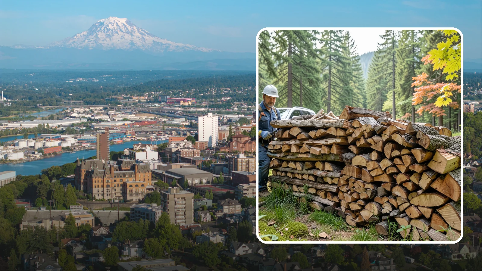 Outdoor Fireplace Wood in Tacoma, Pierce County, WA - Seasoned firewood delivery for outdoor fireplaces, patios, and covered living spaces.