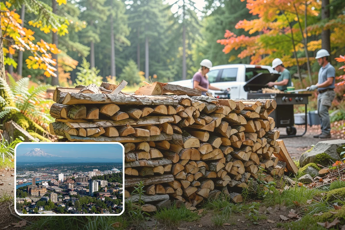 Outdoor Fireplace Wood in Tacoma, Pierce County, WA - Seasoned for a clean, steady flame