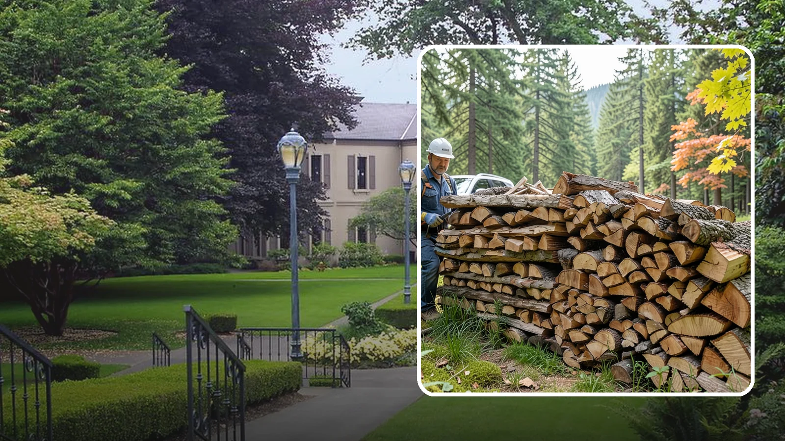 Outdoor Fireplace Wood in Woodinville, King County, WA - Seasoned firewood delivery for outdoor fireplaces, patios, and covered living spaces.