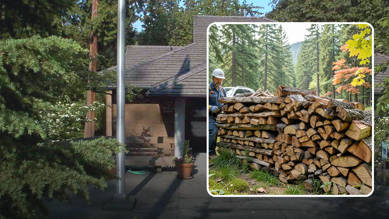Outdoor Fireplace Wood in Yarrow Point, King County, WA - Seasoned firewood delivery for outdoor fireplaces, patios, and covered living spaces.