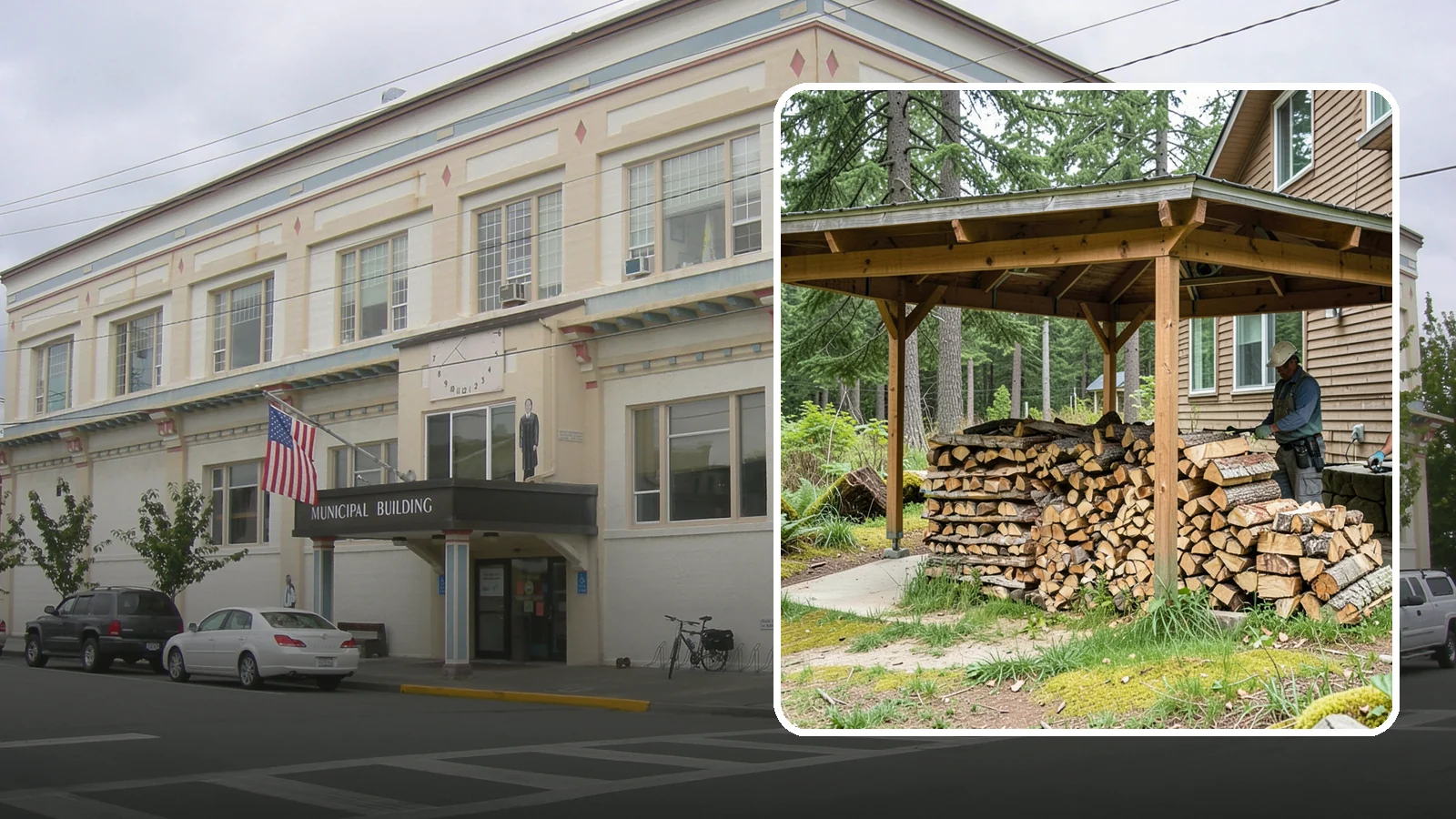 Outdoor Stacking in Anacortes, Skagit County, WA - We stack your delivered firewood outdoors in stable, well-ventilated rows built to season fast and stand up to PNW weather.