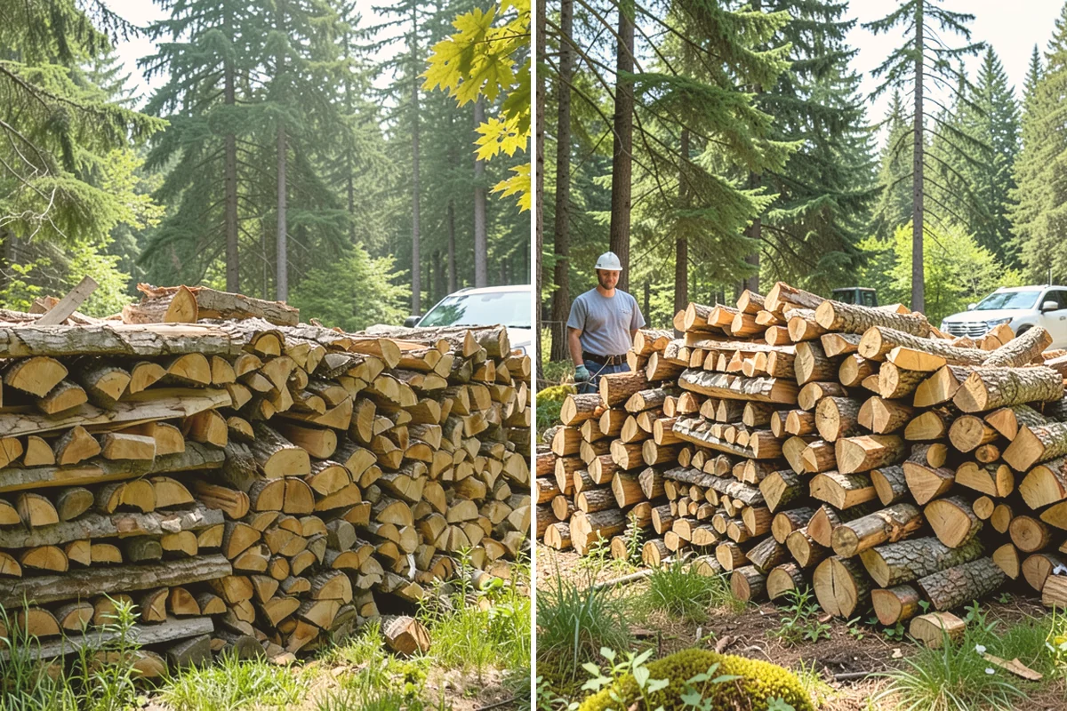 Outdoor Stacking in Bellevue, King County, WA - Deliver the ordered volume to your chosen spot