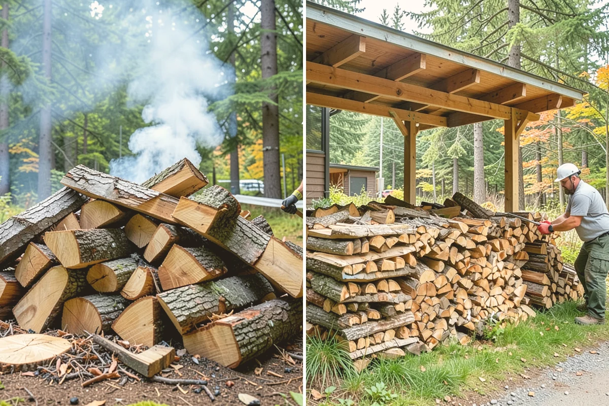 Outdoor Stacking in Brier, Snohomish County, WA - Deliver the ordered volume to your chosen spot