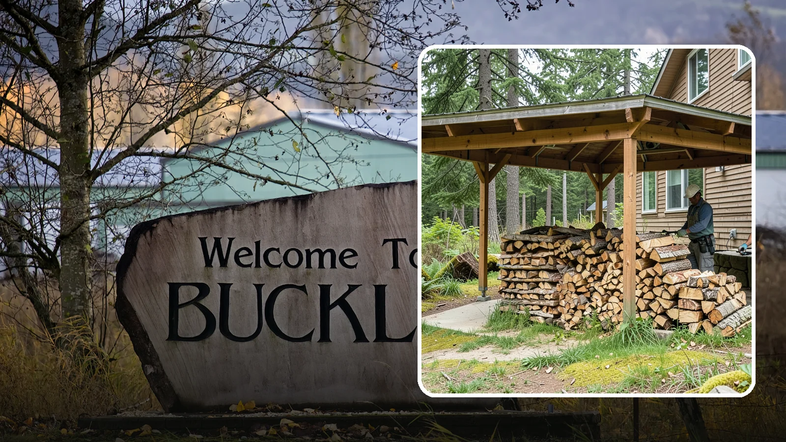 Outdoor Stacking in Buckley, Pierce County, WA - We stack your delivered firewood outdoors in stable, well-ventilated rows built to season fast and stand up to PNW weather.