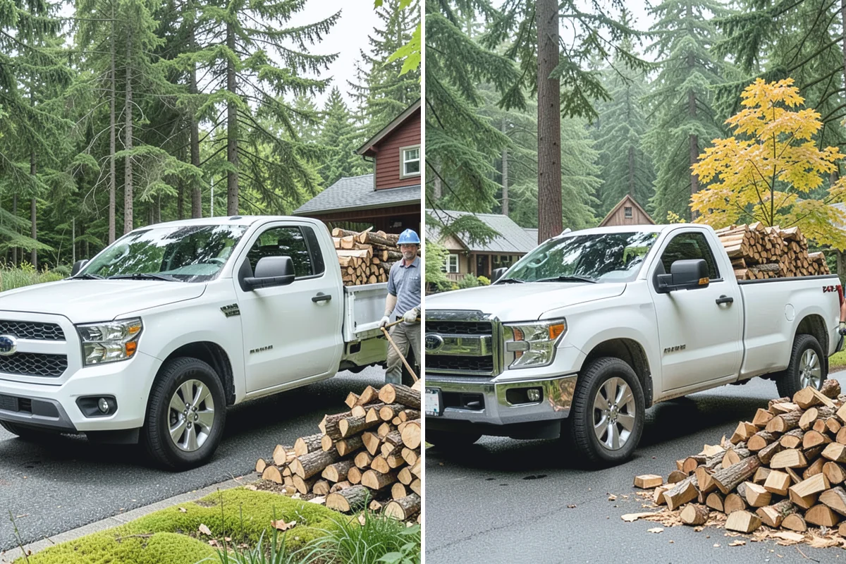 Outdoor Stacking in Buckley, Pierce County, WA - Deliver the ordered volume to your chosen spot