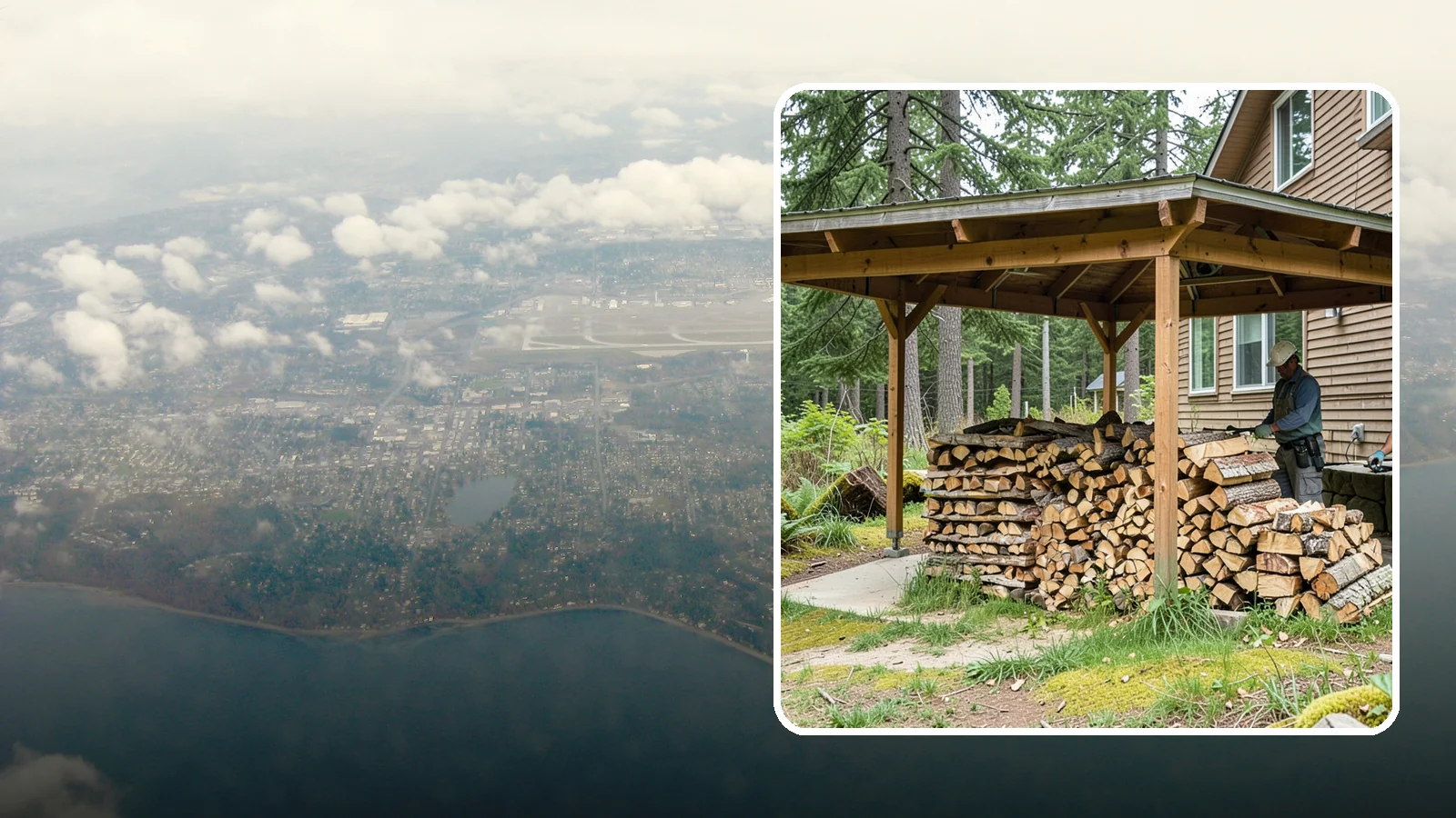 Outdoor Stacking in Burien, King County, WA - We stack your delivered firewood outdoors in stable, well-ventilated rows built to season fast and stand up to PNW weather.