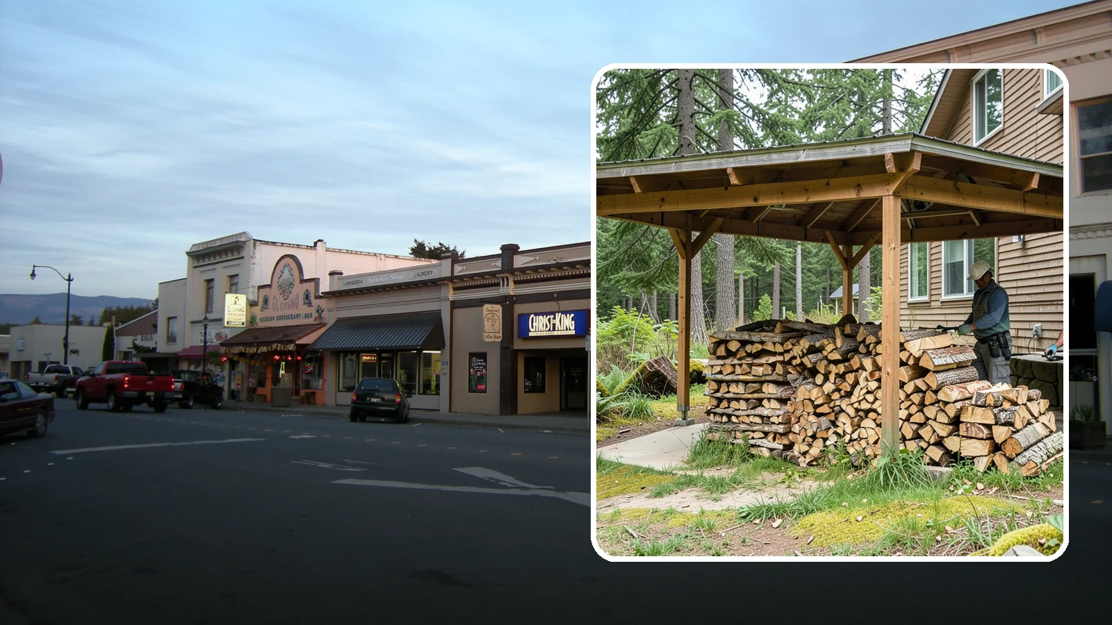 Outdoor Stacking in Burlington, Skagit County, WA - We stack your delivered firewood outdoors in stable, well-ventilated rows built to season fast and stand up to PNW weather.