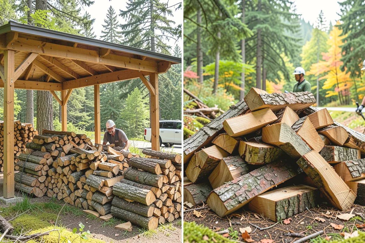 Outdoor Stacking in Burlington, Skagit County, WA - Deliver the ordered volume to your chosen spot