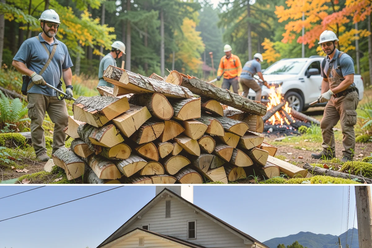 Outdoor Stacking in Concrete, Skagit County, WA - Have wood stacked outdoors in late summer or early fall to season before the wet season.