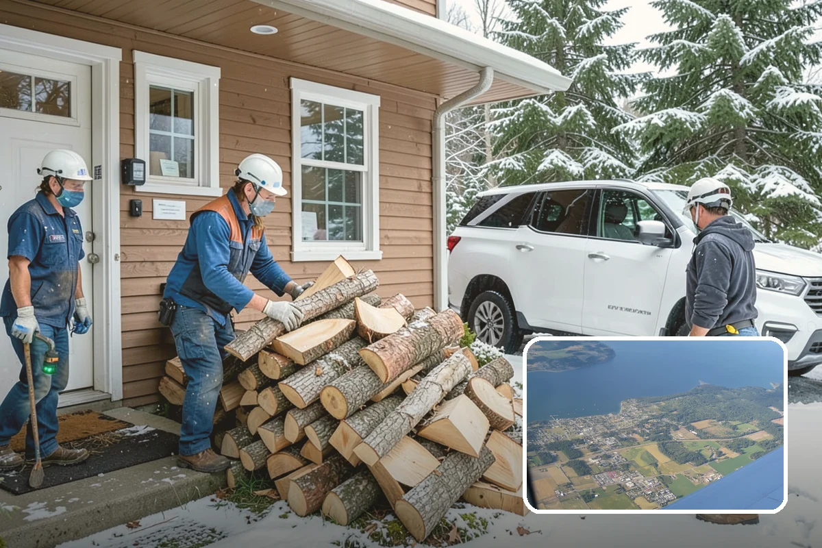 Outdoor Stacking in Coupeville, Island County, WA - Neat rows that dry far faster than a loose pile
