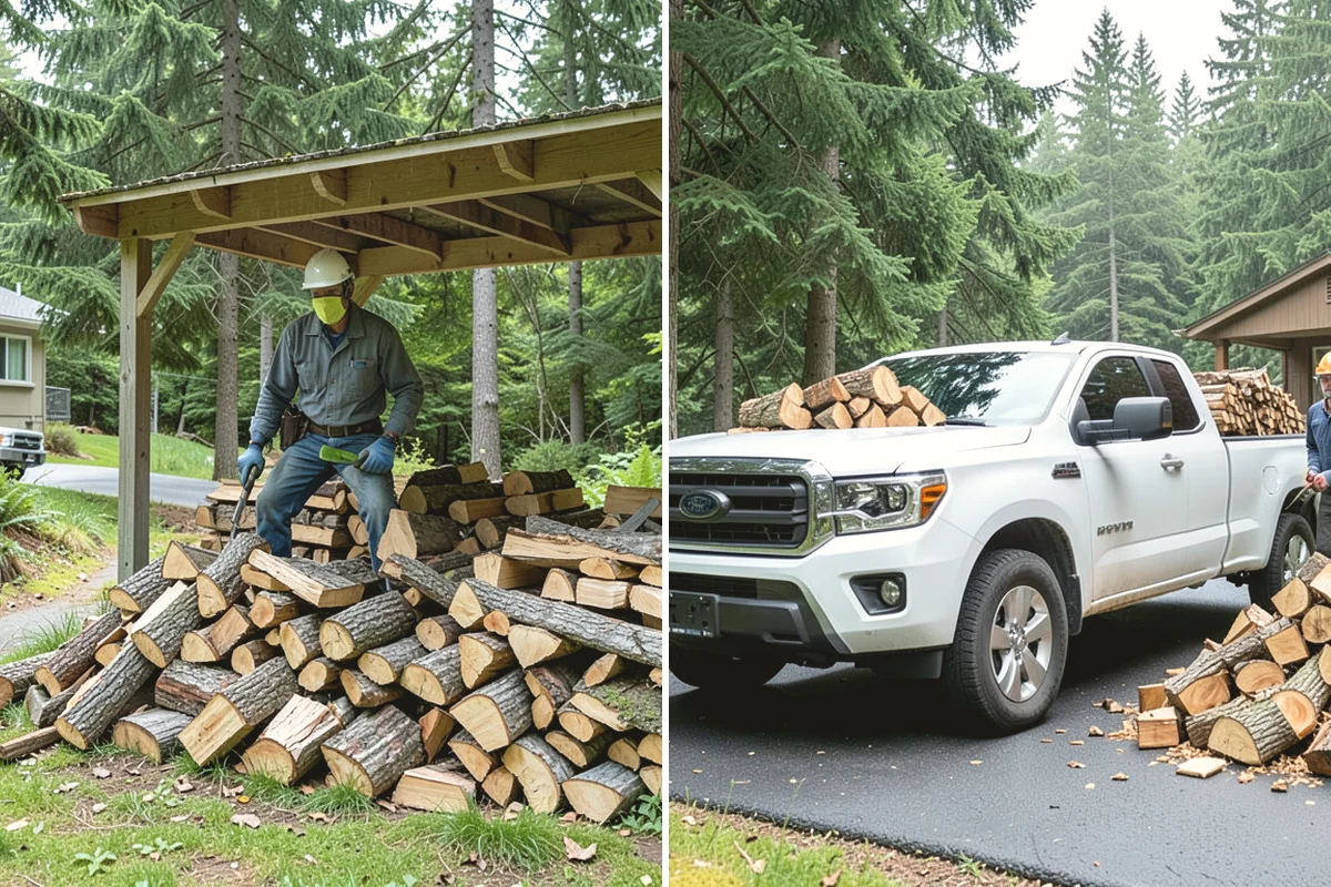 Outdoor Stacking in Covington, King County, WA - Deliver the ordered volume to your chosen spot