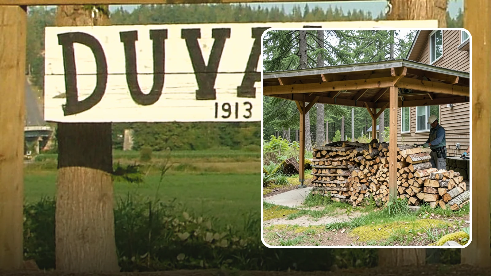 Outdoor Stacking in Duvall, King County, WA - We stack your delivered firewood outdoors in stable, well-ventilated rows built to season fast and stand up to PNW weather.