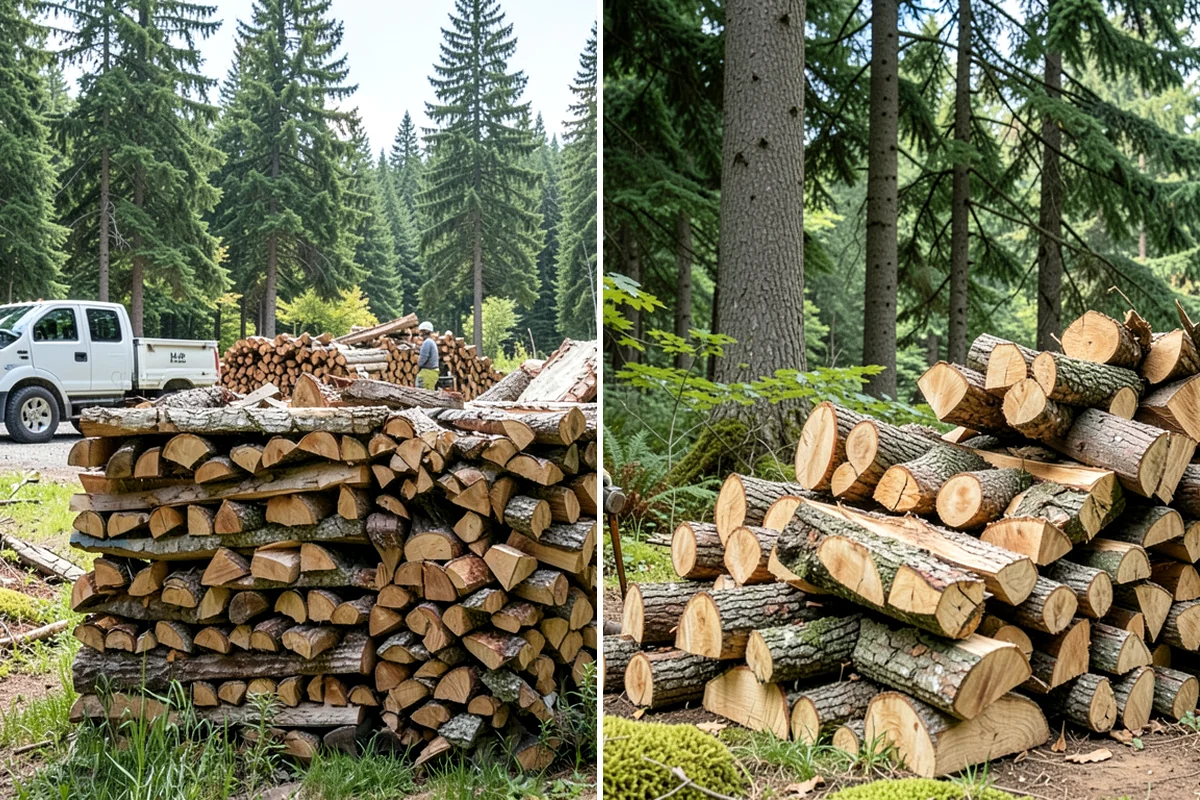 Outdoor Stacking in Enumclaw, King County, WA - Deliver the ordered volume to your chosen spot