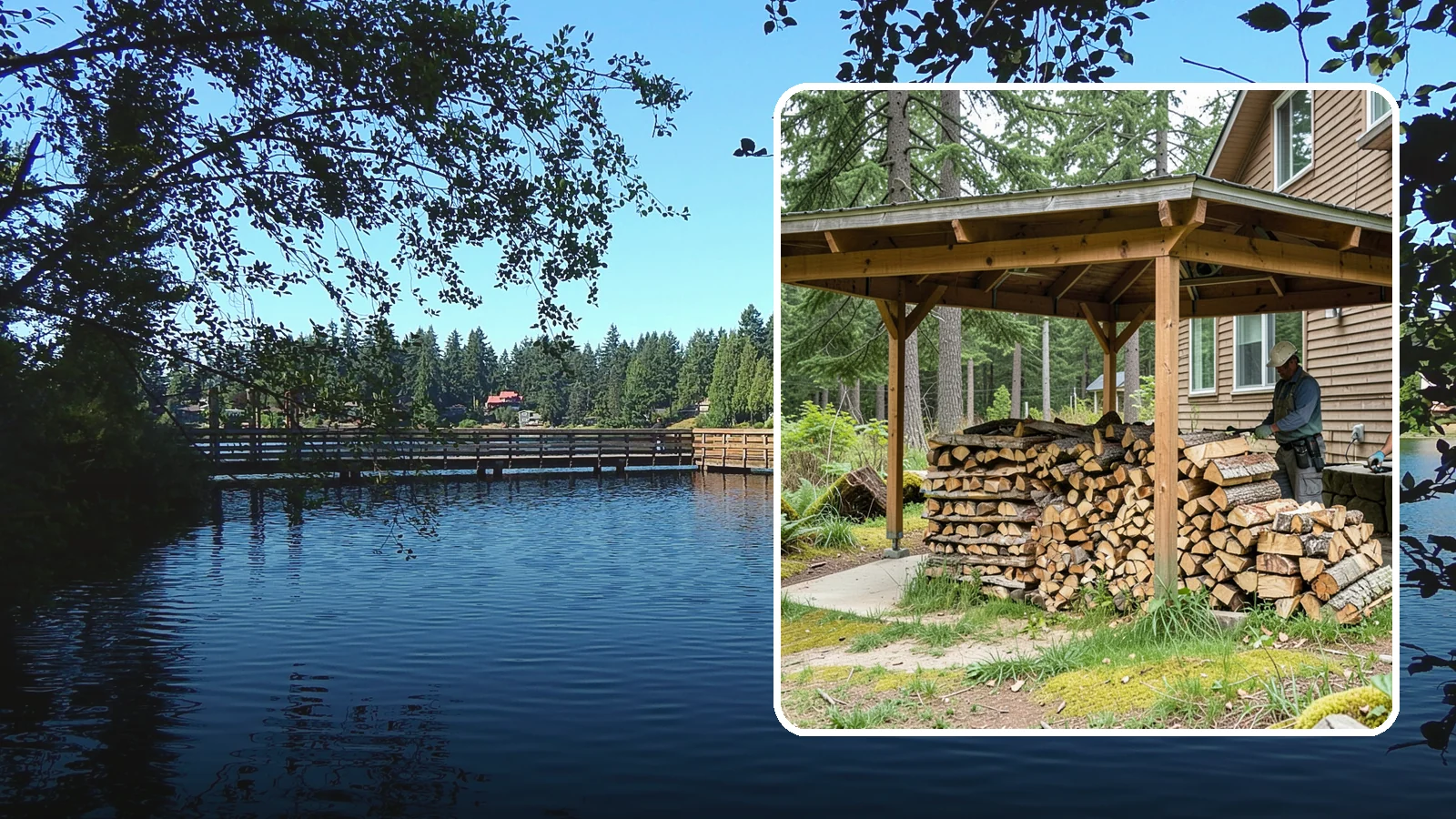 Outdoor Stacking in Federal Way, King County, WA - We stack your delivered firewood outdoors in stable, well-ventilated rows built to season fast and stand up to PNW weather.