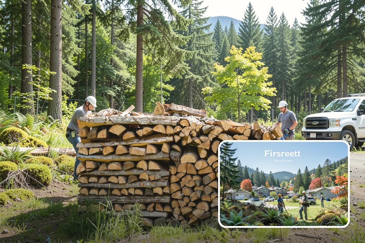 Outdoor Stacking in Fircrest, Pierce County, WA - Neat rows that dry far faster than a loose pile