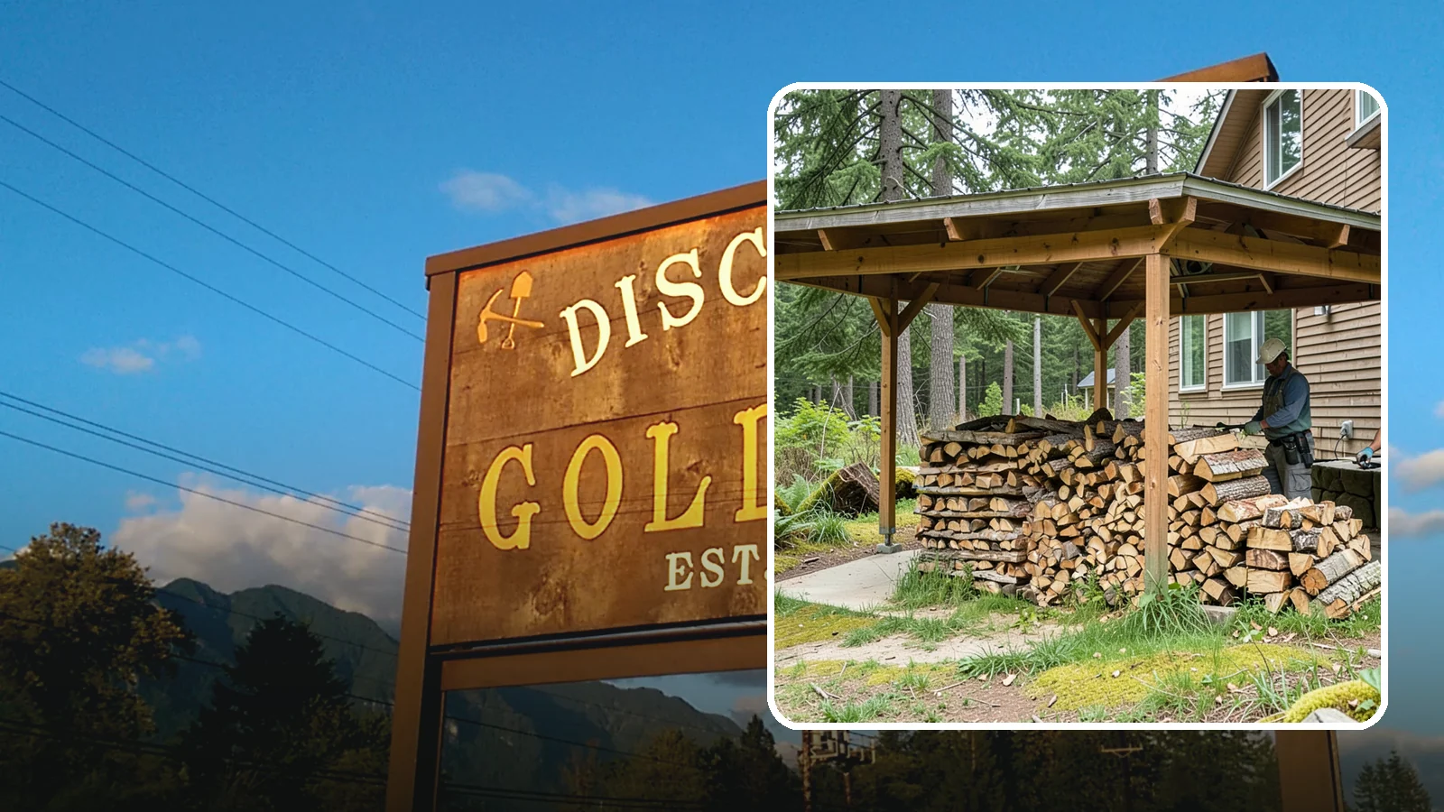 Outdoor Stacking in Gold Bar, Snohomish County, WA - We stack your delivered firewood outdoors in stable, well-ventilated rows built to season fast and stand up to PNW weather.