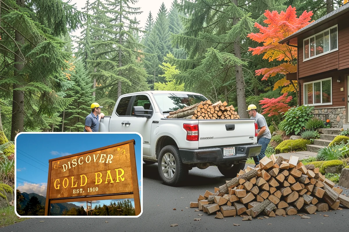 Outdoor Stacking in Gold Bar, Snohomish County, WA - Neat rows that dry far faster than a loose pile