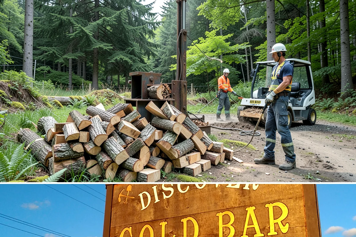 Outdoor Stacking in Gold Bar, Snohomish County, WA - Have wood stacked outdoors in late summer or early fall to season before the wet season.
