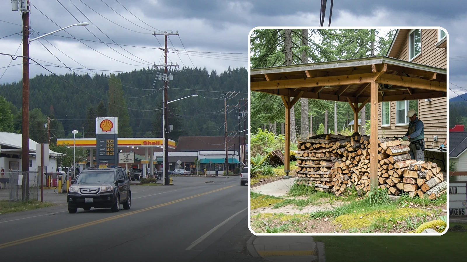 Outdoor Stacking in Granite Falls, Snohomish County, WA - We stack your delivered firewood outdoors in stable, well-ventilated rows built to season fast and stand up to PNW weather.