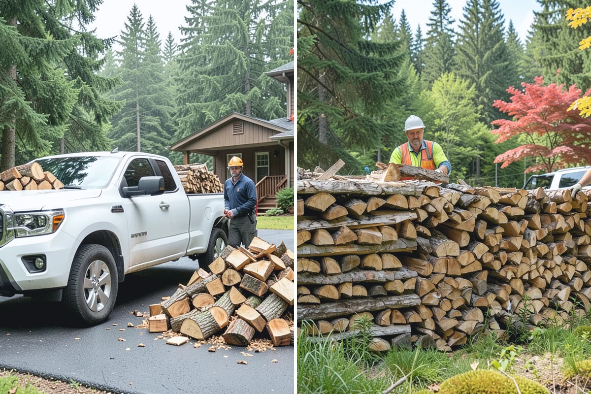 Outdoor Stacking in Hamilton, Skagit County, WA - Deliver the ordered volume to your chosen spot