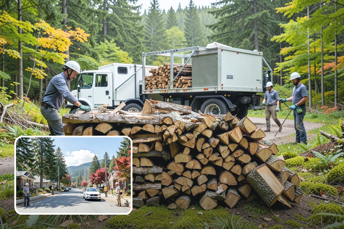 Outdoor Stacking in Hunts Point, King County, WA - Neat rows that dry far faster than a loose pile