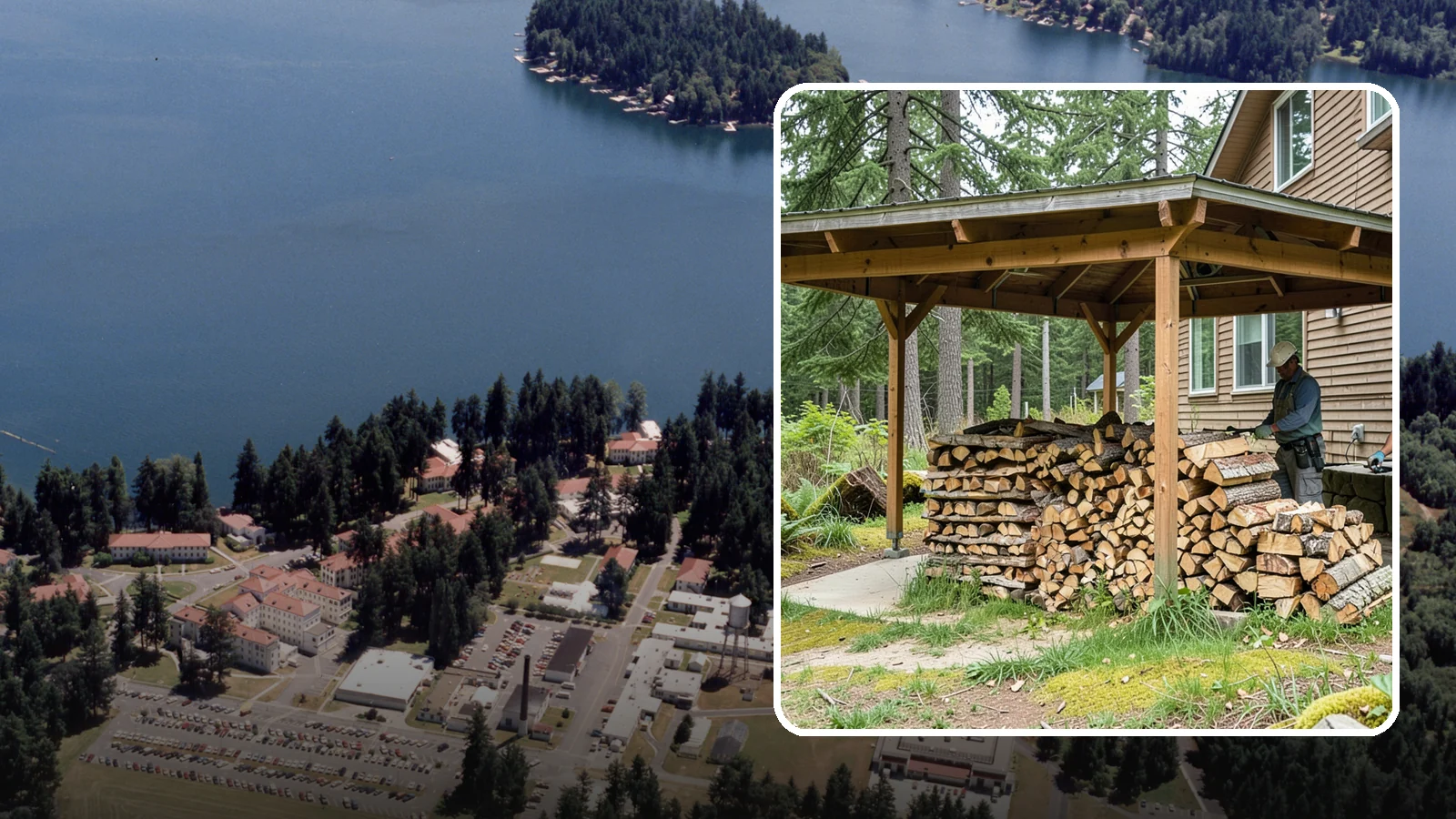 Outdoor Stacking in Lakewood, Pierce County, WA - We stack your delivered firewood outdoors in stable, well-ventilated rows built to season fast and stand up to PNW weather.