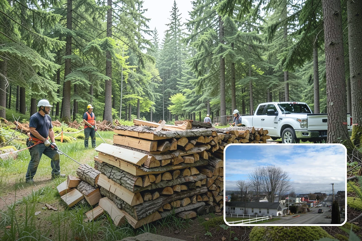 Outdoor Stacking in Langley, Island County, WA - Neat rows that dry far faster than a loose pile