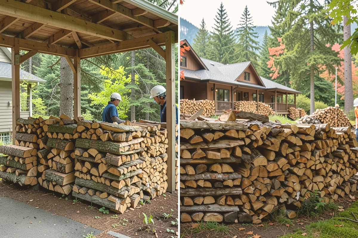 Outdoor Stacking in Langley, Island County, WA - Deliver the ordered volume to your chosen spot